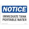 Signmission OSHA Notice, 5" Height, Intermediate Tank Potable Water Sign, 7" X 5", Landscape OS-NS-D-57-L-13713 - alternate 1